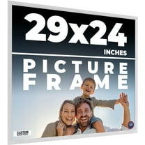 29x24 Frame White Real Wood Picture Frame Width 0.75 inches | Interior Frame Depth 0.5 inches |