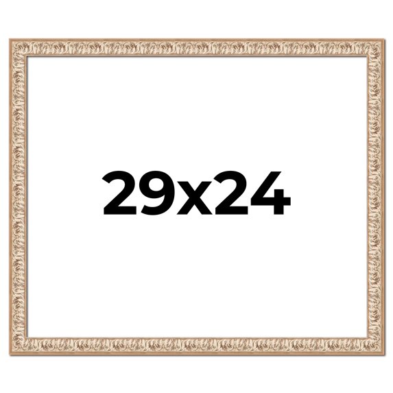 29x24 Frame White Real Wood Picture Frame Width 1.5 inches | Interior Frame Depth 0.5 inches |