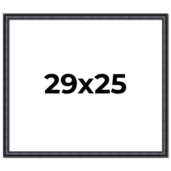 29x25 Frame Black Real Wood Picture Frame Width 1.25 inches | Interior Frame Depth 0.5 inches |