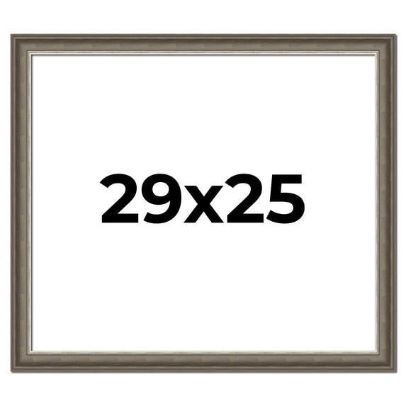 29x25 Frame Brown Solid Wood Picture Frame | 1.75 Inch Moulding Width | Austin Frame Complete with