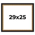 thumbnail image 1 of 29x25 Frame Gold Real Wood Picture Frame Width 2.25 Inches | Interior Frame Depth 0.5 Inches |, 1 of 8