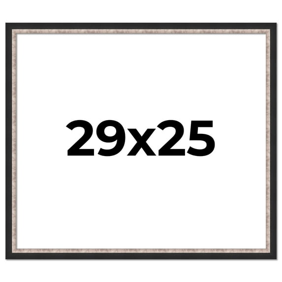 29x25 Frame Silver Real Wood Picture Frame Width 1.25 Inches | Interior Frame Depth 0.75 Inches |
