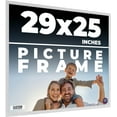 thumbnail image 1 of 29x25 Frame White Real Wood Picture Frame Width 0.75 inches | Interior Frame Depth 0.5 inches |, 1 of 8