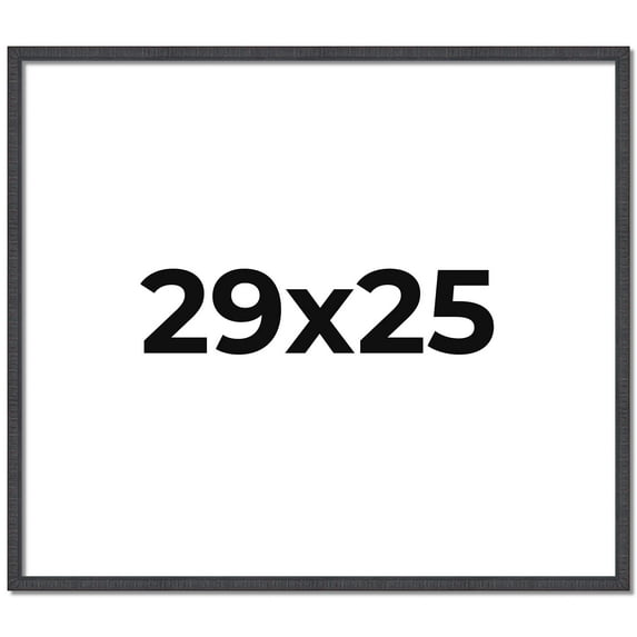 29x25 Rustic Brown Real Wood Picture Frame Width 0.75 inches | Interior Frame Depth 0.5 inches |