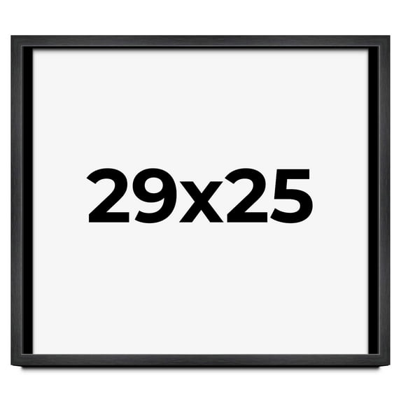 29x25 Shadow Box Frame Grey Charcoal Black | 0.875 Inches Deep | Wood Shadowbox Display Frame | UV