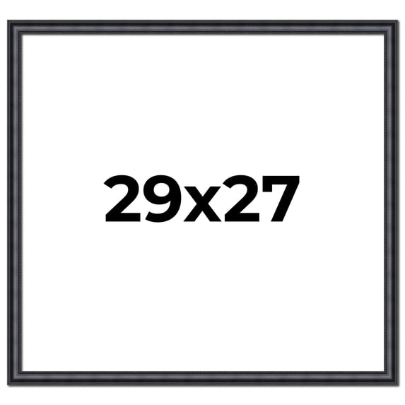 29x27 Frame Black Real Wood Picture Frame Width 1.25 inches | Interior Frame Depth 0.5 inches |