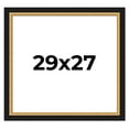 thumbnail image 1 of 29x27 Frame Gold Real Wood Picture Frame Width 2.25 Inches | Interior Frame Depth 0.5 Inches |, 1 of 8