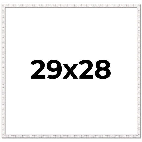 29x28 Frame White Real Wood Picture Frame Width 0.75 inches | Interior Frame Depth 0.5 inches |