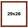 thumbnail image 1 of 29x28 Walnut Brown Veneer Real Wood Picture Frame Width 1.75 inches | Interior Frame Depth 0.5, 1 of 8