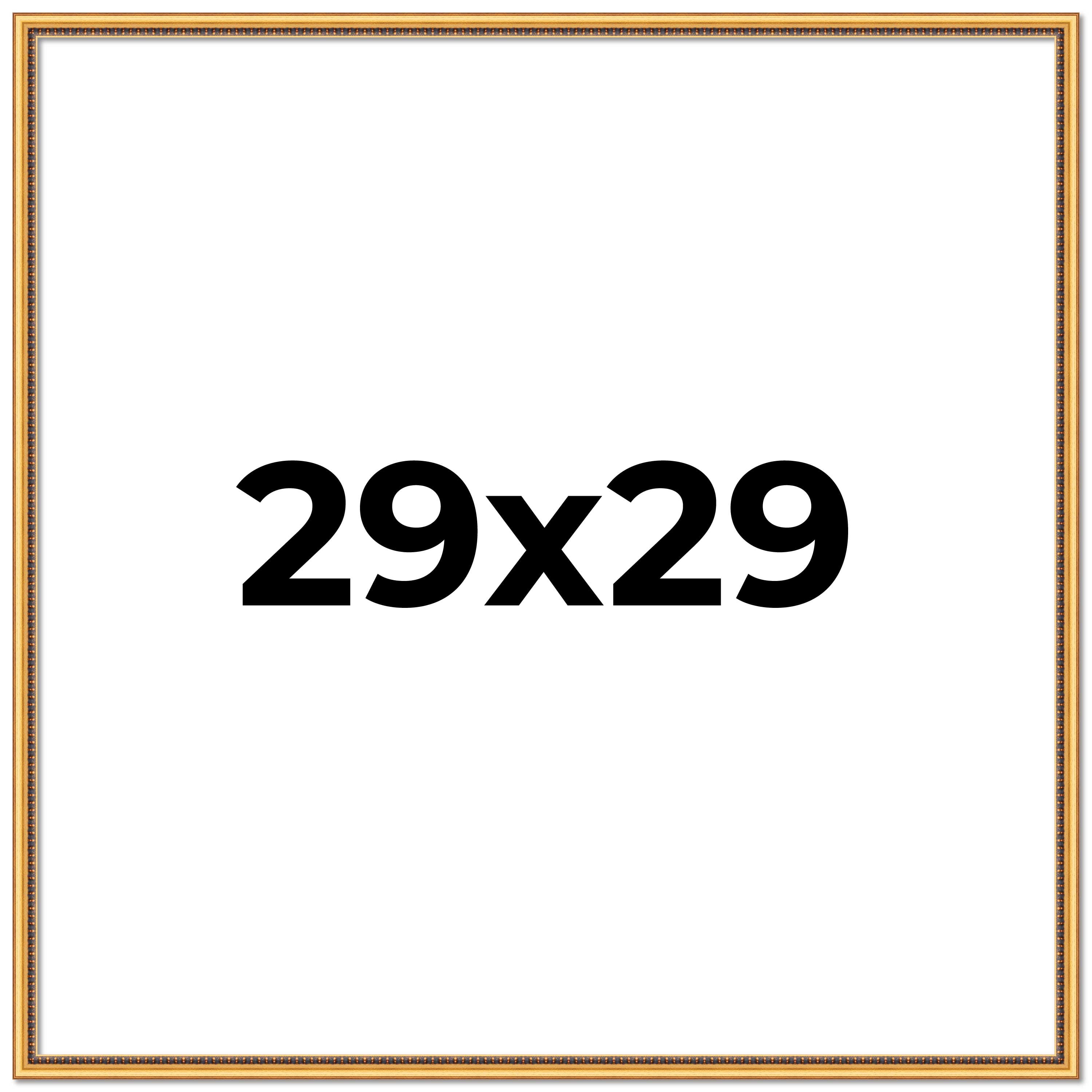29x29 Frame Beaded Gold Solid Wood Picture Frame | 0.75 Inches Moulding ...