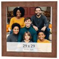 thumbnail image 1 of 29x29 Frame Brown Farmhouse Solid Wood Picture Frame Width 1.5 Inches | Interior Frame Depth 0.5, 1 of 8