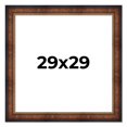 thumbnail image 1 of 29x29 Frame Brown Walnut Gold Ornate Trim Solid Wood Plein Air Picture Frame | 3 Inch Moulding, 1 of 8