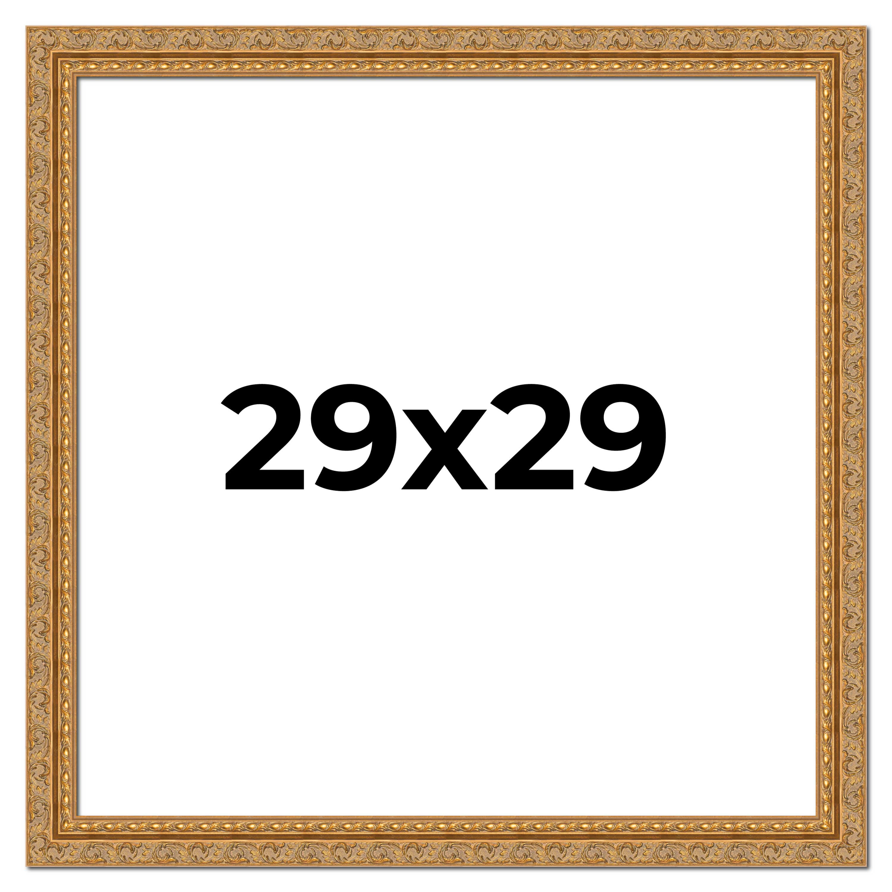 Firman 29x29 Gold Real Wood Picture Frame | Width 2 inches | Depth 0.5 ...