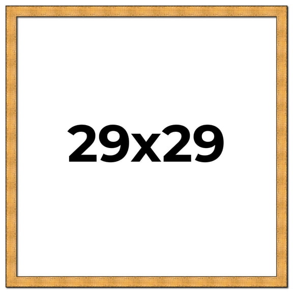 29x29 Frame Gold Rustic Solid Wood Picture Frame | 1.25 Inch Wide Moulding | Rustique Gold