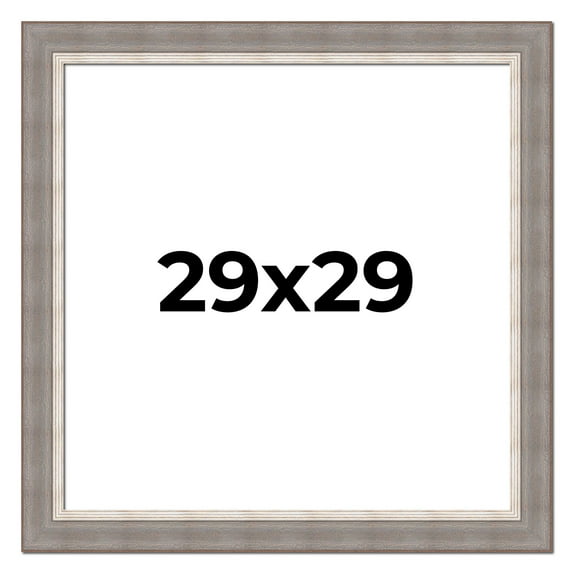 29x29 Frame Grey Real Wood Picture Frame Width 2.75 Inches | Interior Frame Depth 0.5 Inches |