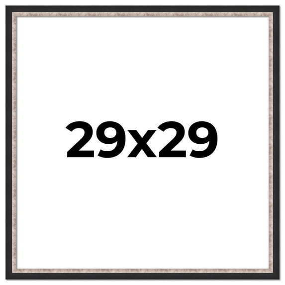 29x29 Frame Silver Real Wood Picture Frame Width 1.25 Inches | Interior Frame Depth 0.75 Inches |