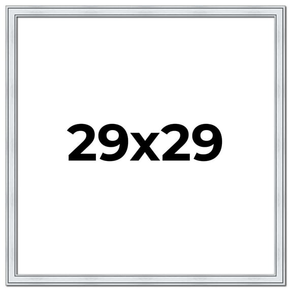 29x29 Frame Sterling Silver Solid Wood Picture Frame | 1.25 Inch Moulding Width | 0.75 Inch