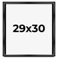 thumbnail image 1 of 29x30 Shadow Box Frame Black | 1.25 inches Deep Real Wood Contemporary Shadowbox Display Frame | UV, 1 of 8