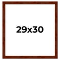 thumbnail image 1 of 29x30 Walnut Brown Veneer Real Wood Picture Frame Width 1.75 inches | Interior Frame Depth 0.5, 1 of 8