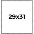 thumbnail image 1 of 29x31 Frame Silver Picture Frame - Complete Modern Photo Frame Includes UV Acrylic Shatter Guard, 1 of 8