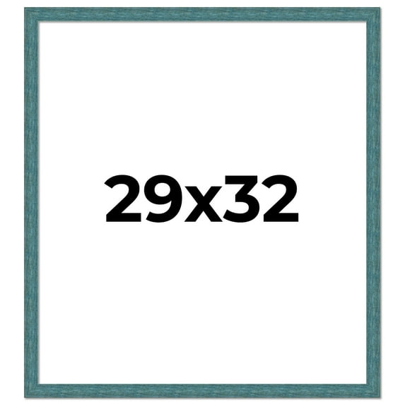 29x32 Frame Blue Rustic Barnwood Solid Wood Picture Frame Width 1.25 Inches | Interior Depth 0.5