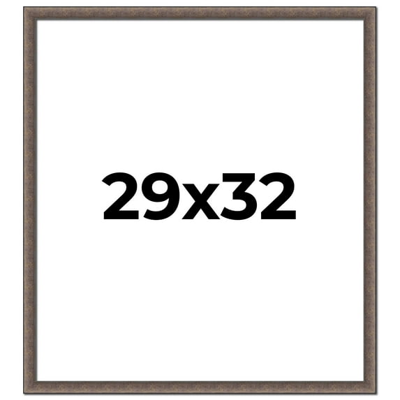 29x32 Frame Silver Real Wood Picture Frame Width 1.25 Inches | Interior Frame Depth 0.5 Inches |