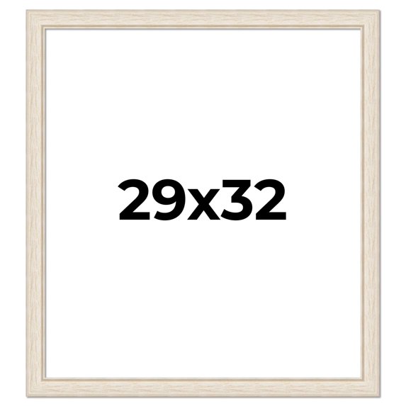 29x32 Frame White Real Wood Picture Frame Width 1.75 inches | Interior Frame Depth 0.5 inches |