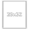 thumbnail image 1 of 29x32 Shadow Box Frame White | 2 Inches Deep Real Wood Contemporary Shadowbox Display Frame | UV, 1 of 8