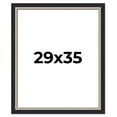 thumbnail image 1 of 29x35 Frame Black Real Wood Picture Frame Width 2.25 Inches | Interior Frame Depth 0.5 Inches |, 1 of 8