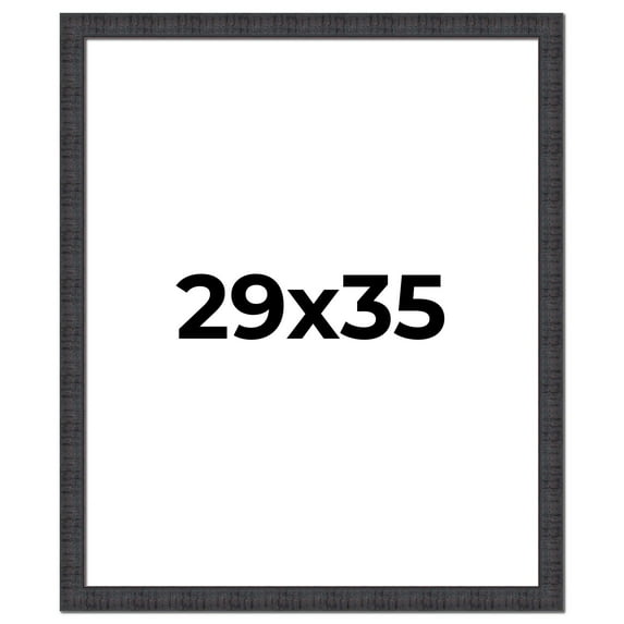 29x35 Frame Brown Rustic Solid Wood Picture Frame 1.5 Inches Wide | Interior Frame Depth 0.5 Inches