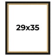 thumbnail image 1 of 29x35 Frame Gold Real Wood Picture Frame Width 2.25 Inches | Interior Frame Depth 0.5 Inches |, 1 of 8
