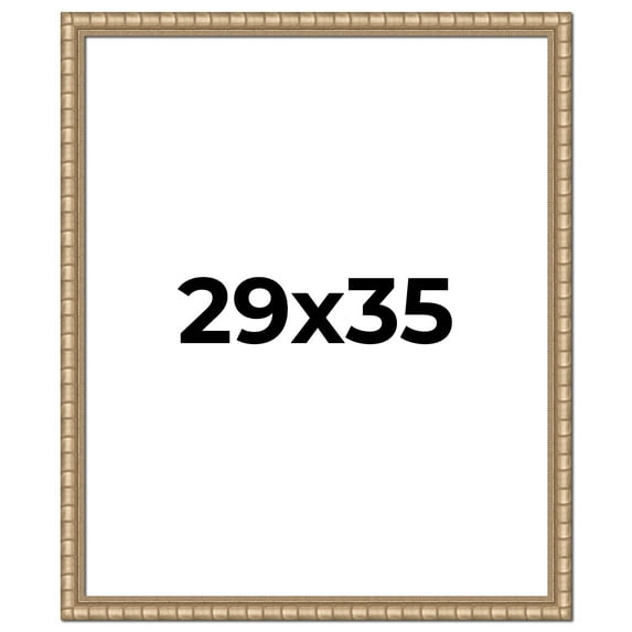 29x35 Frame Silver Real Wood Picture Frame Width 1.5 inches | Interior Frame Depth 0.5 inches |