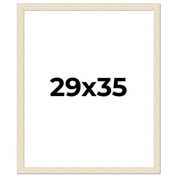 29x35 Frame White Real Wood Picture Frame Width 1.5 inches | Interior Frame Depth 0.5 inches | Barn