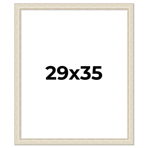 29x35 Frame White Real Wood Picture Frame Width 1.75 inches | Interior Frame Depth 0.5 inches |