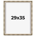 thumbnail image 1 of 29x35 Shadow Box Frame Silver | 1.75 inches Deep Real Wood Traditional Shadowbox Display Frame | UV, 1 of 8