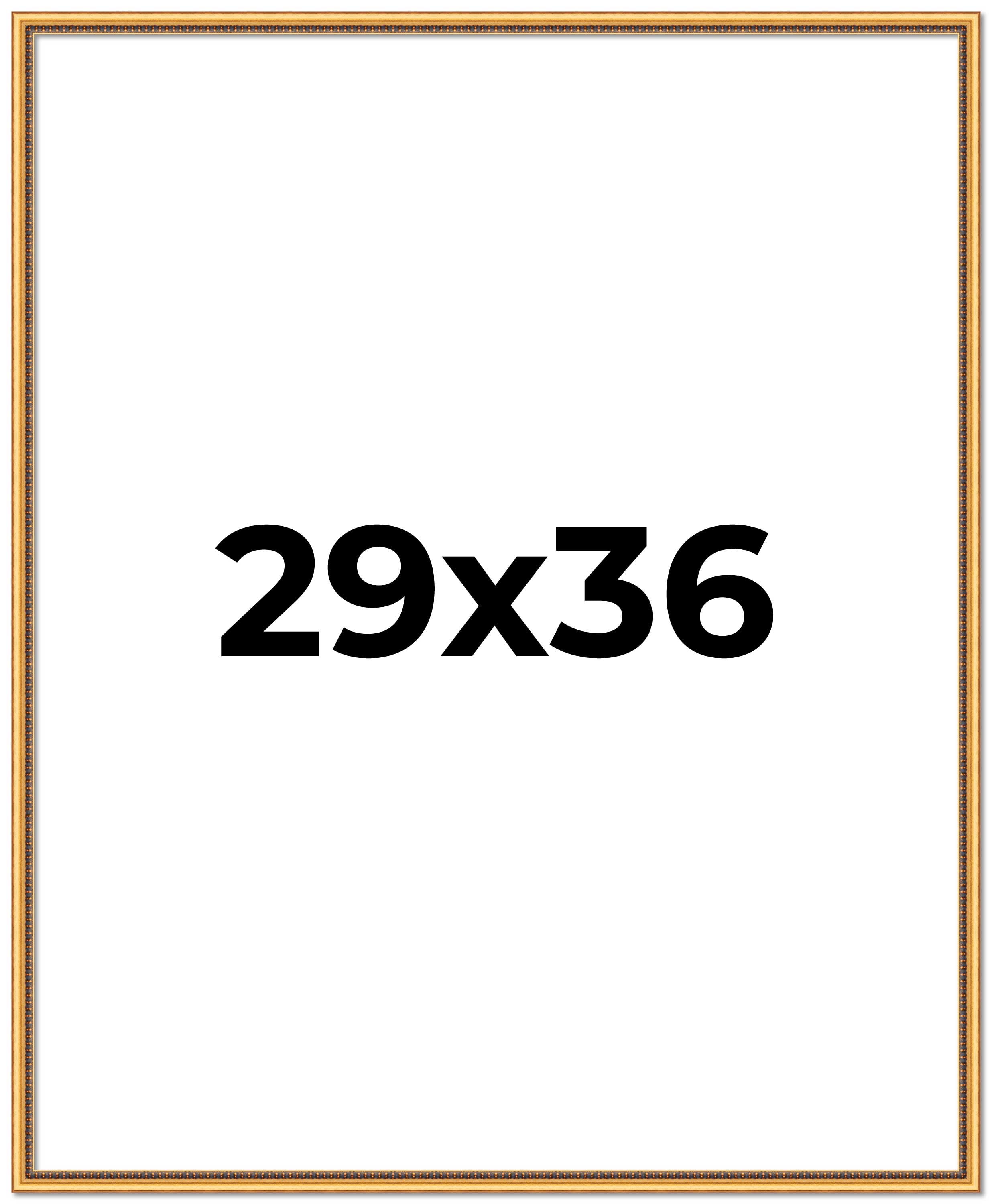 59 Frame 29x36 Frame Beaded Gold Solid Wood Picture Frame | 0.75 Inches Moulding ...