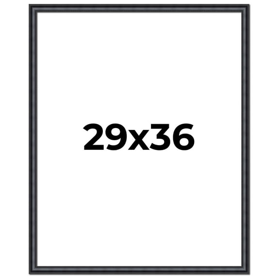 29x36 Frame Black Real Wood Picture Frame Width 1.25 inches | Interior Frame Depth 0.5 inches |