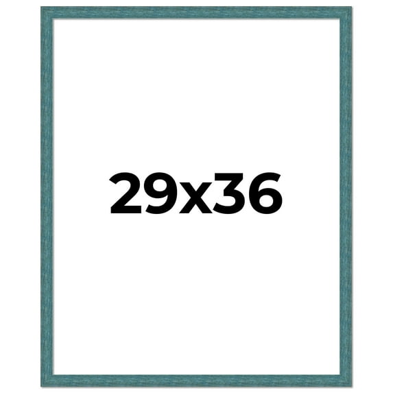 29x36 Frame Blue Rustic Barnwood Solid Wood Picture Frame Width 1.25 Inches | Interior Depth 0.5