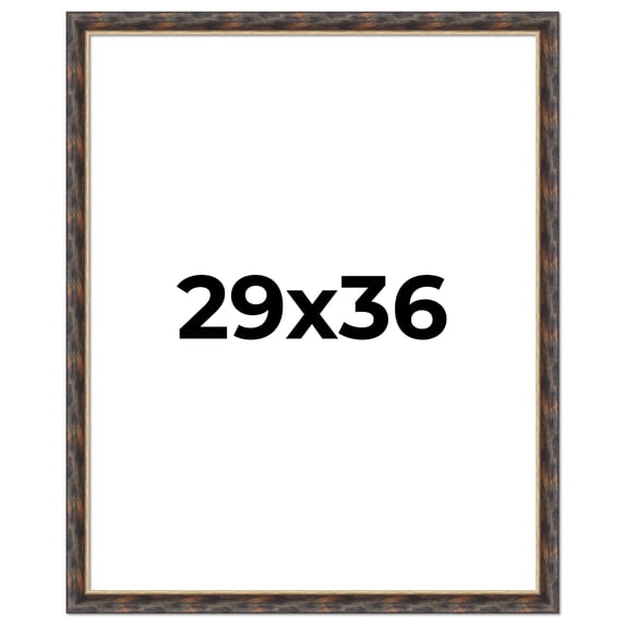 29x36 Frame Gold Real Wood Picture Frame Width 1.5 inches | Interior Frame Depth 0.5 inches |