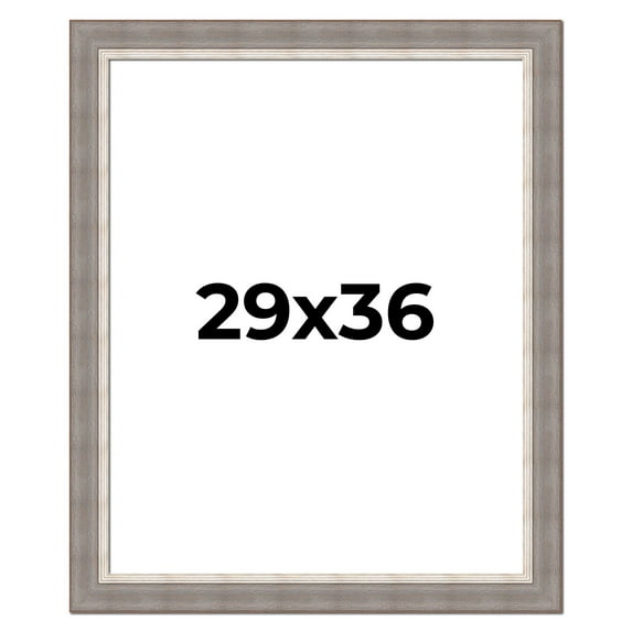 29x36 Frame Grey Real Wood Picture Frame Width 2.75 Inches | Interior Frame Depth 0.5 Inches |