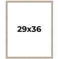 thumbnail image 1 of 29x36 Frame Grey Solid Wood Picture Frame Width 1 Inches | Interior Frame Depth 0.5 Inches |, 1 of 8
