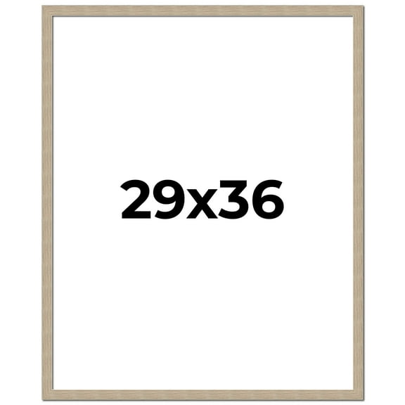 29x36 Frame Grey Solid Wood Picture Frame Width 1 Inches | Interior Frame Depth 0.5 Inches |