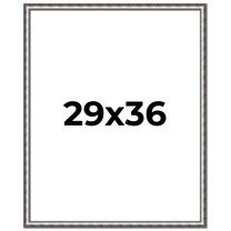 29x36 Frame Silver Real Wood Picture Frame Width 1.125 Inches | Interior Frame Depth 0.5 Inches |