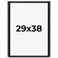 thumbnail image 1 of 29x38 Frame Black Charcoal Grey Wood Textured Picture Frame | 0.75 Inch Moulding Width | Gunmetal, 1 of 8