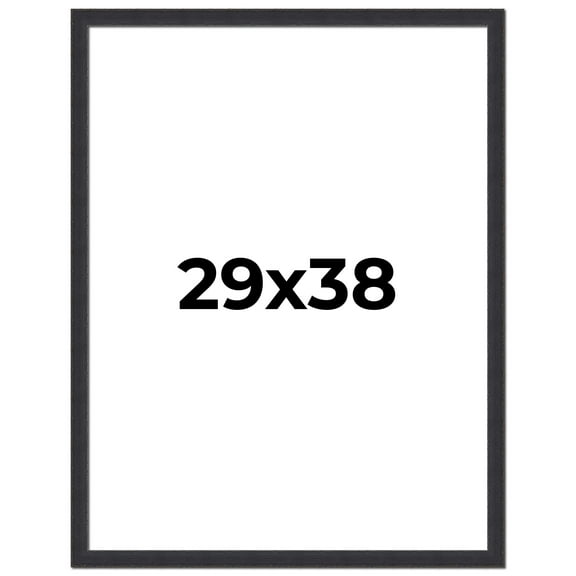 29x38 Frame Black Real Wood Picture Frame Width 1.25 Inches | Interior Frame Depth 0.5 Inches |