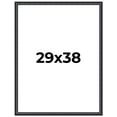 thumbnail image 1 of 29x38 Frame Black Real Wood Picture Frame Width 1.25 inches | Interior Frame Depth 0.5 inches |, 1 of 8