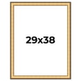 thumbnail image 1 of 29x38 Frame Gold Plein Aire Solid Wood Picture Frame Width 2 Inches | Interior Frame Depth 0.5, 1 of 8