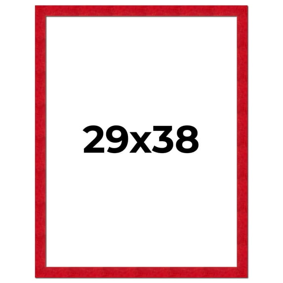 29x38 Frame Red Burl Solid Wood Picture Frame Width 1.75 Inches | Interior Frame Depth 0.5 Inches |