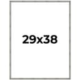 thumbnail image 1 of 29x38 Frame Silver Grey Distressed Solid Wood Picture Frame | 0.75 Inch Moulding Width | Interior, 1 of 8