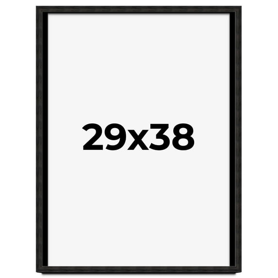 29x38 Shadow Box Black Rustic Barnwood Display Frame | 1.125 Inch Deep | 0.875 Inch Moulding Width
